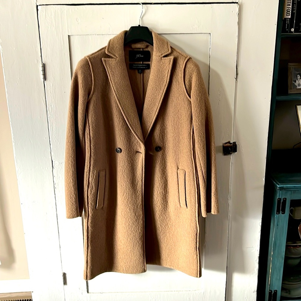J Crew Italian Boiled Wool Coat NWOT